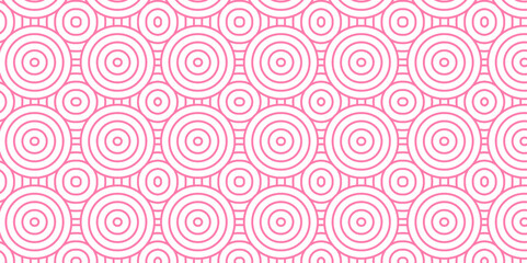 Fototapeta na wymiar Modern diamond geometric waves spiral pattern and abstract circle wave lines. pink seamless tile stripe geomatics overlapping create retro square line backdrop pattern background. Overlapping Pattern.