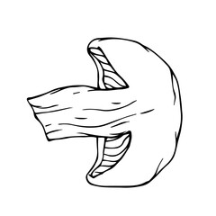 Naklejka premium Sketch,doodle of champignon mushrooms.Vector graphics.