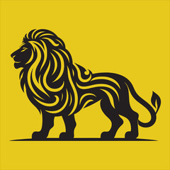 Silhouette Vector design of a Lion