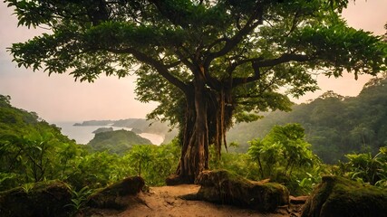 Obraz premium waterfall background very cool