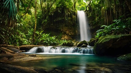 waterfall background very cool