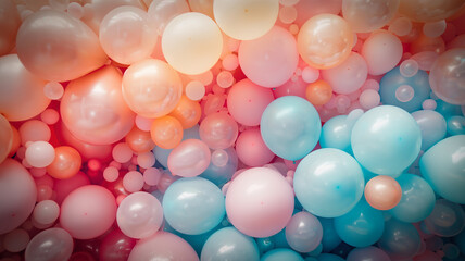many small balloons