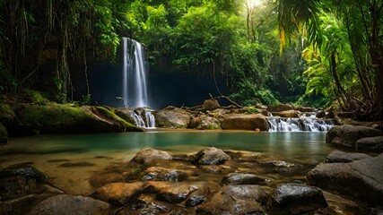 waterfall background very cool