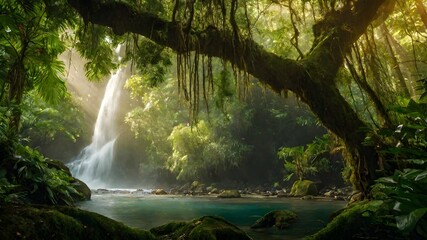 waterfall background very cool