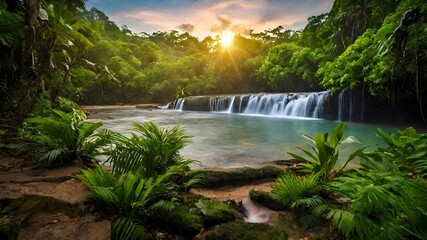 waterfall background very cool