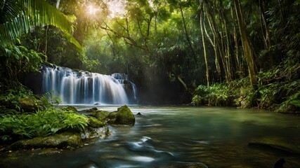 waterfall background very cool