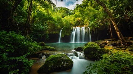 waterfall background very cool