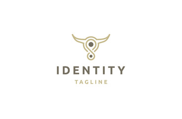 Bull infinity logo design template