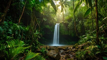 waterfall background very cool