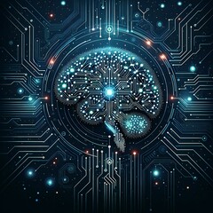 Artificial intelligence Brain Neural technology, Generative AI
04