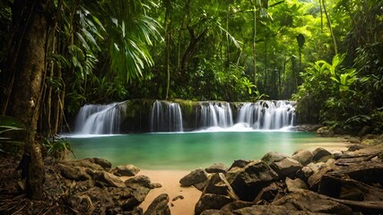 waterfall background very cool