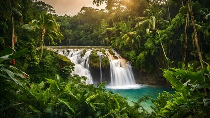 waterfall background very cool