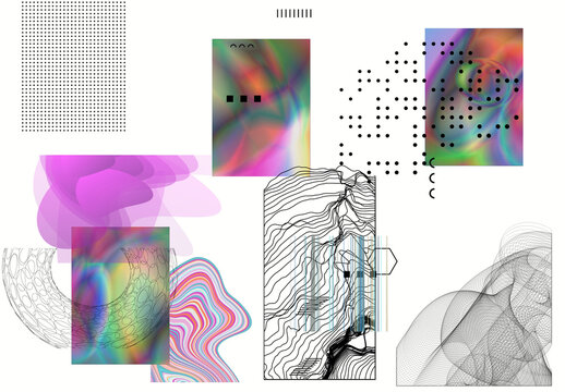 Modern Gothic Design Elements Illustration Set