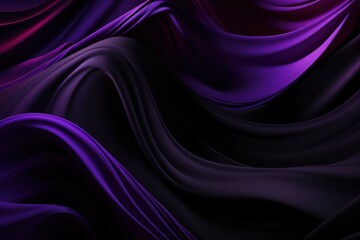 Obraz premium Dark deep purple abstract modern waves background