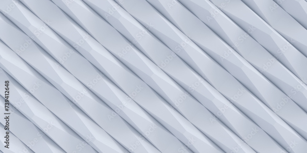 Poster abstract white slanted background. diagonal geometric tiles. 3d rendering