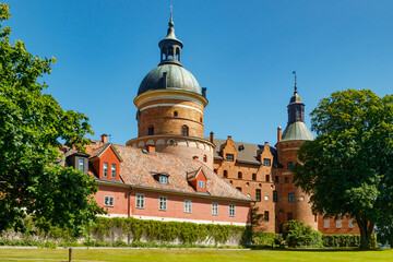 View of royal Gripsholms castle in Mariefred, Sweden
