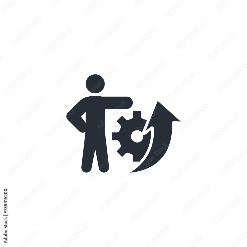 Poster development icon. vector.editable stroke.linear style sign for use web design,logo.symbol illustrati