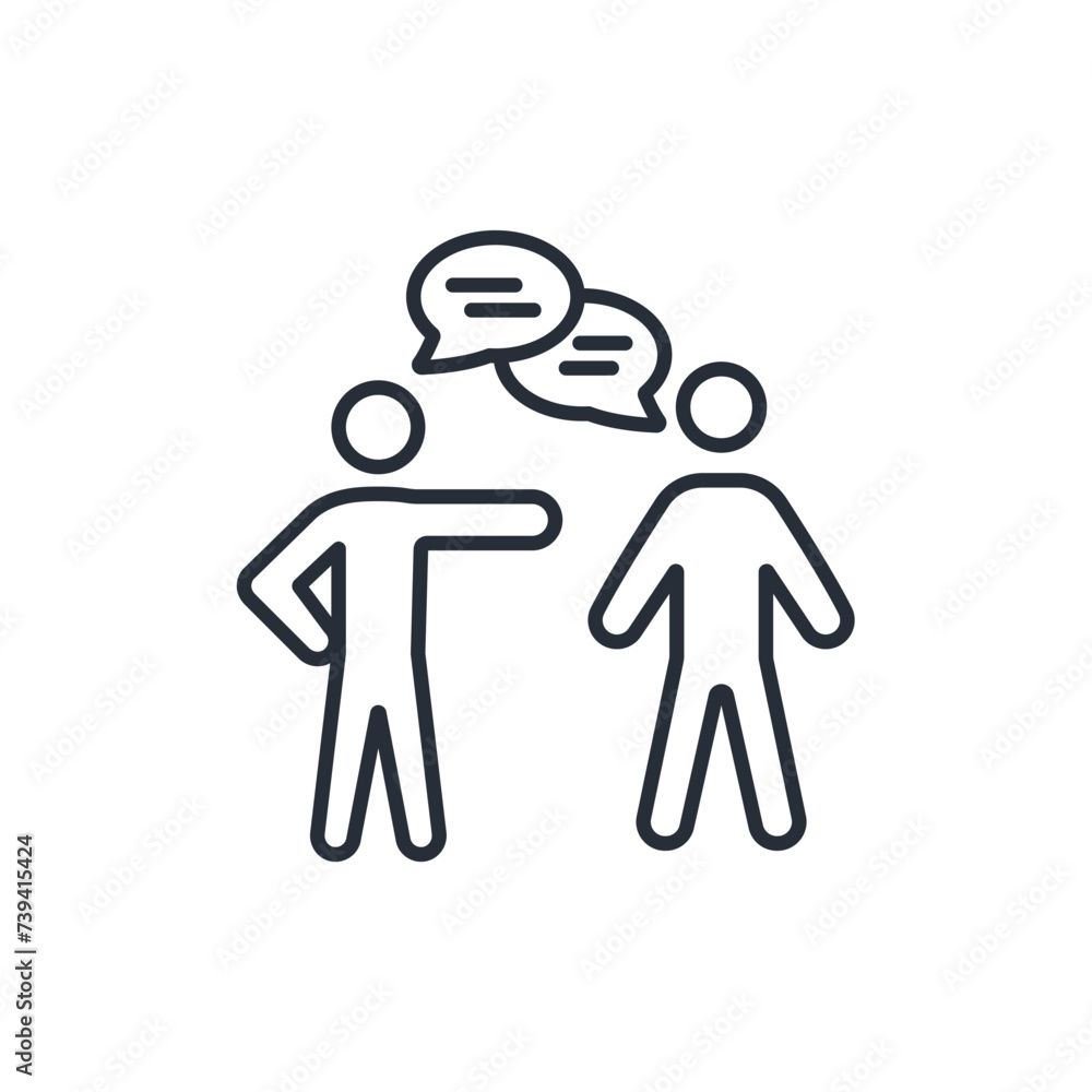Poster business communication icon. vector.editable stroke.linear style sign for use web design,logo.symbol