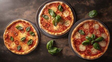 Fototapeta na wymiar Сlose-up of delicious Margherita pizza