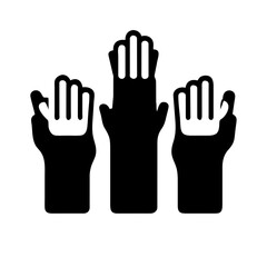 Obraz premium Vector Illustration: Embracing Freedom with Hands Held High