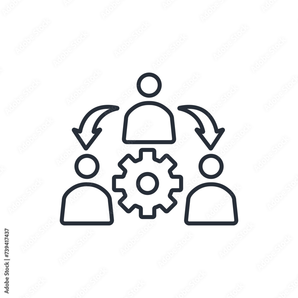 Poster manage icon. vector.editable stroke.linear style sign for use web design,logo.symbol illustration.