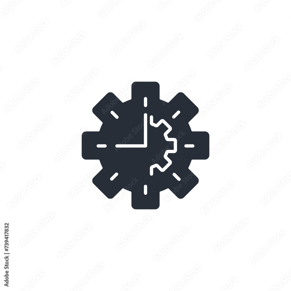 Poster time management icon. vector.editable stroke.linear style sign for use web design,logo.symbol illust