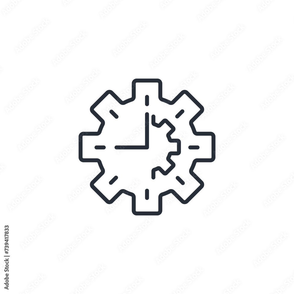 Poster time management icon. vector.editable stroke.linear style sign for use web design,logo.symbol illust