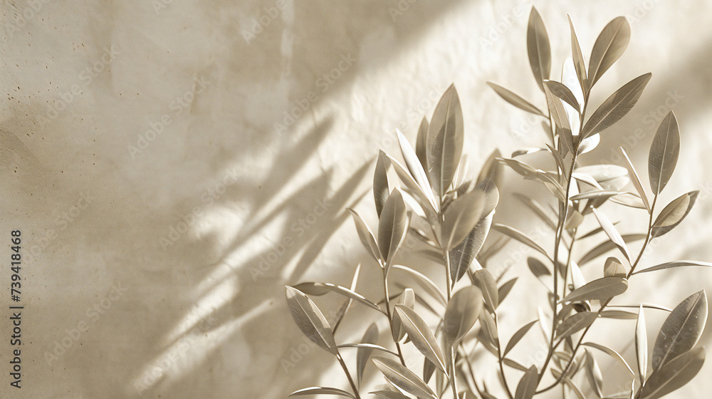 Poster the subtle interplay of light and shadow on natural textures, creating an abstract pattern of beauty