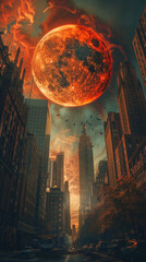 The streets of a major US city transformed into a battleground for a holy war with Satans presence looming over challenging the divine