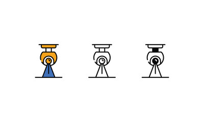 Security Camera icons vector stock illustration