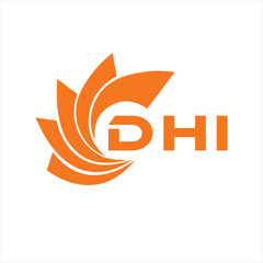 Fototapeta premium DHI letter design. DHI letter technology logo design on white background. DHI Monogram logo design for entrepreneur and business