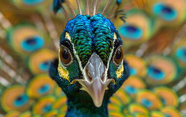 Closeup of Majestic Peacock's Head Captured by National Geographic Photographer