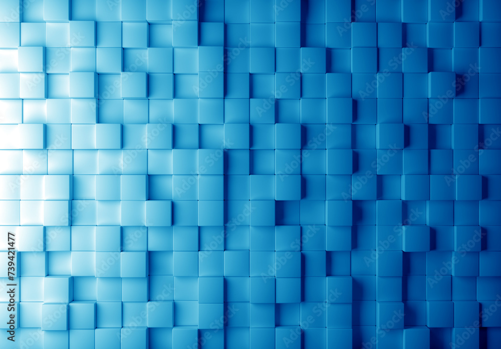 Aufkleber blue background. backdrop from cubes. geometric texture. pattern for business presentation. texture 