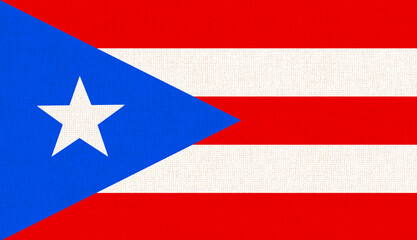 flag of Puerto Rico. national symbol of Commonwealth of Puerto Rico.