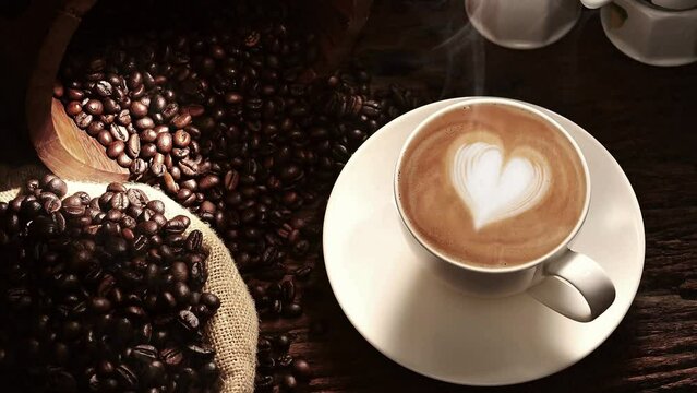cup of coffee on the table