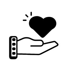 Hands Holding Heart: Charity or Give Love - A Symbol of Care and Compassion.