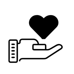 Hands Holding Heart: Charity or Give Love - A Symbol of Care and Compassion.