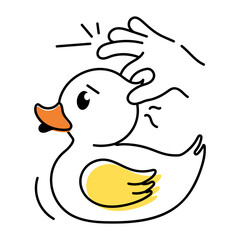 Duck Toys Doodle Icon