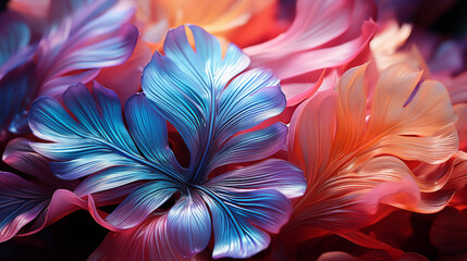 Fototapeta premium futuristic floral y2k style pastel color abstract background