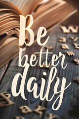 A poster that reads "Be Better Daily" serves as a powerful daily affirmation, encouraging continuous growth and improvement in every aspect of life