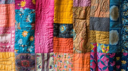 colorful fabric in a market