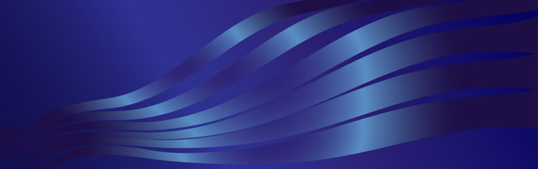 Obraz premium Trendy abstract futuristic blue background banner template. vector illustration.