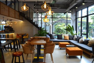 The synergy of coffee and a co working space creating an ideal environment for freelancers and startups