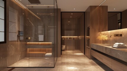 luxury bathroom interior wallpaper background