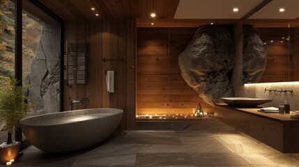luxury bathroom interior wallpaper background