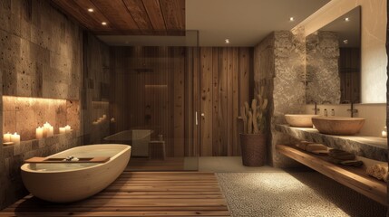 luxury bathroom interior wallpaper background