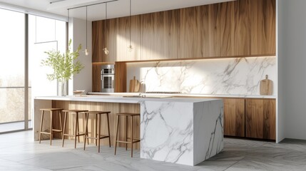 luxury kitchen interior wallpaper background