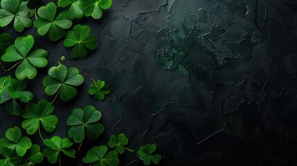 Patrick's Day celebration template design with a festive green theme and space for your text or images.