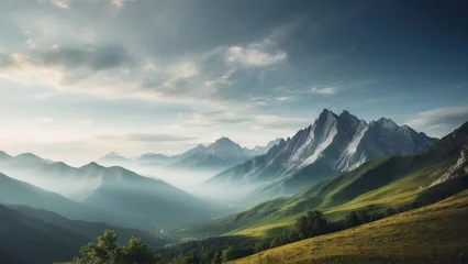 Foto auf Acrylglas Beautiful Mountain Landscapes Background © Damian Sobczyk