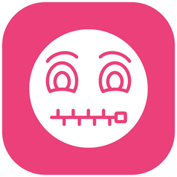 recommend clip art: Zipper Mouth Face Icon
